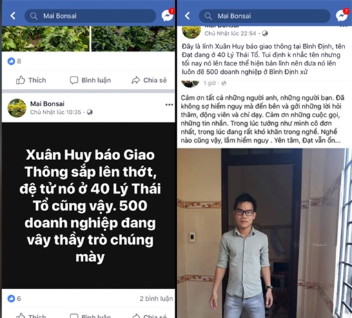Công an tỉnh Bình Định vào cuộc điều tra đối tượng “giấu mặt” đe dọa phóng viên 