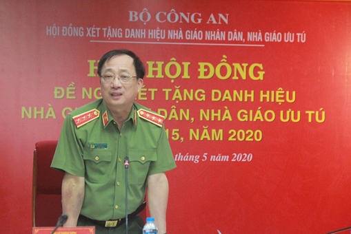  Bộ Công an họp Hội đồng xét tặng danh hiệu Nhà giáo nhân dân, Nhà giáo ưu tú năm 2020