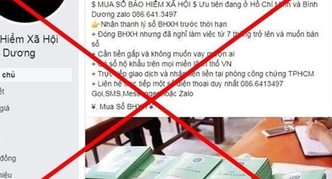 Mạo danh tài khoản Facebook để thu gom sổ Bảo hiểm xã hội