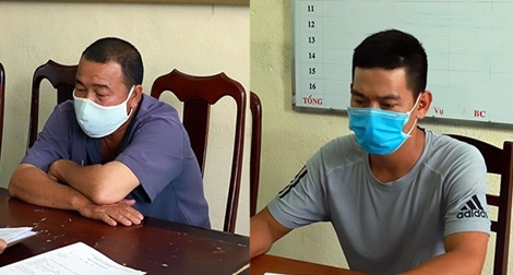 Vi phạm thực hiện giãn cách xã hội, 2 đối tượng còn "đấm" Công an