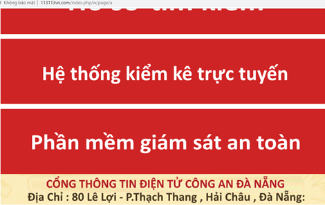 Giả mạo trang web của lực lượng Công an để cài mã độc 