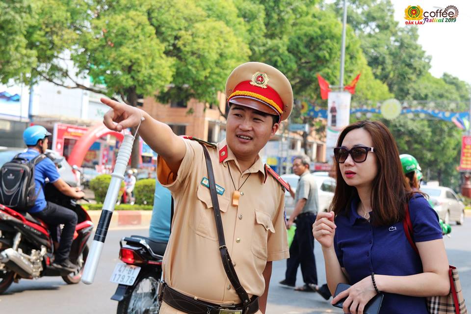 Lực lượng Công an giữ trật tự tại Lễ hội cà phê 